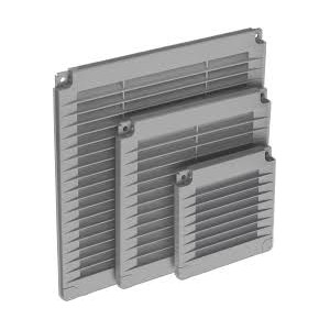 Kratka z zaślepkami 100x100 szara